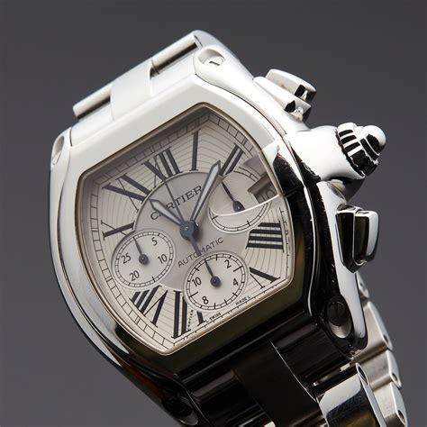 cartier roadster chronograph xl stainless steel|cartier roadster pre owned.